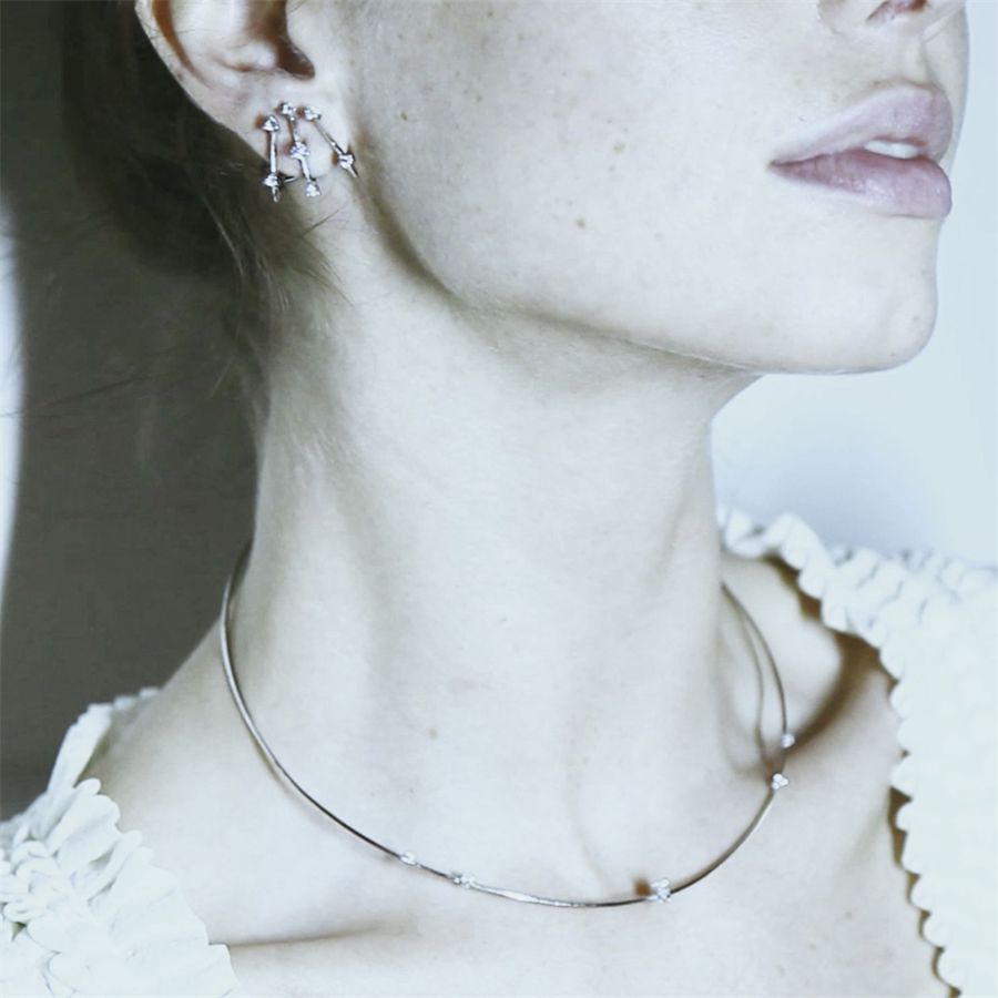 3 element 'Balance' earringsin white gold  BALANCE | OR3AU18B CT 0,56